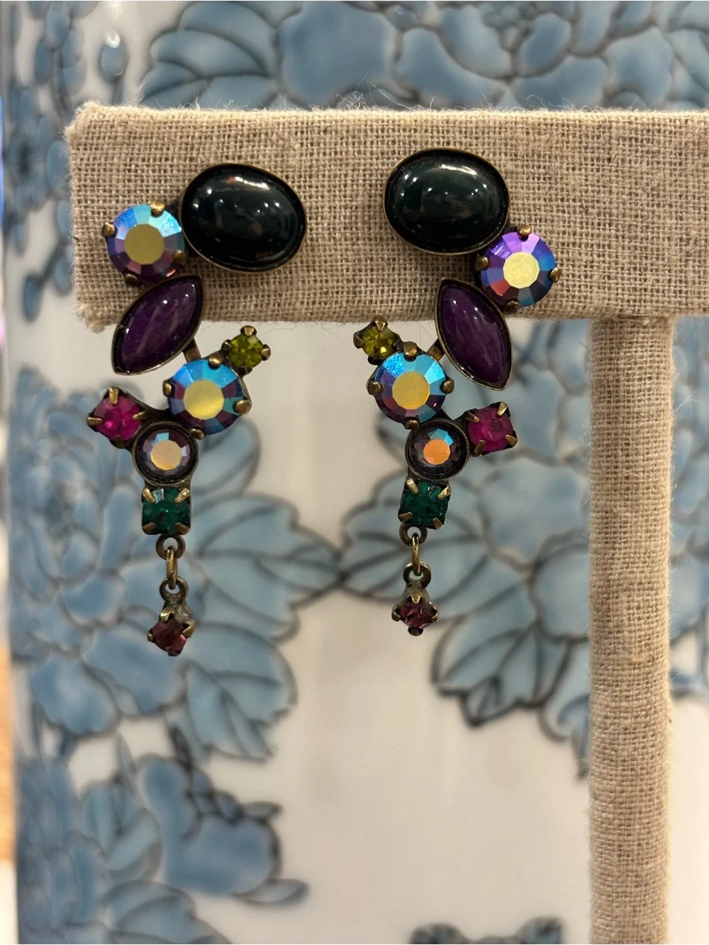 Sorrelli Multicolor Crystal Drop Statement Earrings